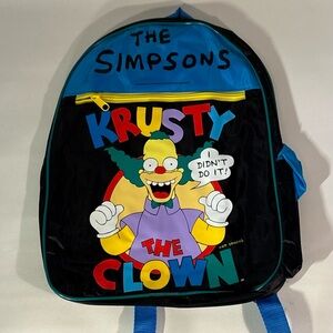 🔆RARE🔆 VINTAGE 90s THE SIMPSONS BAGS KRUSTY THE CLOWN KIDZ BIZ KIDS BACKPACK